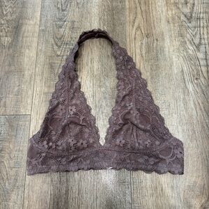 Urban Outfitters Brown Lace Halter Bralette Size M